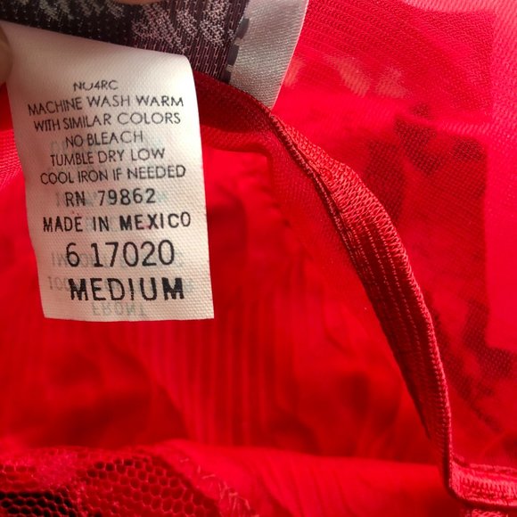 Sexy Red Lacy High Cut Lingerie Bodysuit Medium - Picture 8 of 8